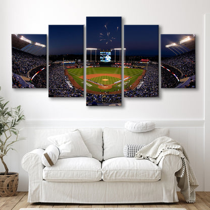 Kauffman Stadium in Missouri, Stadium Canvas, Sport Art, Gift for him, 5 Panel, Large Canvas, Canvas Print Wall Art