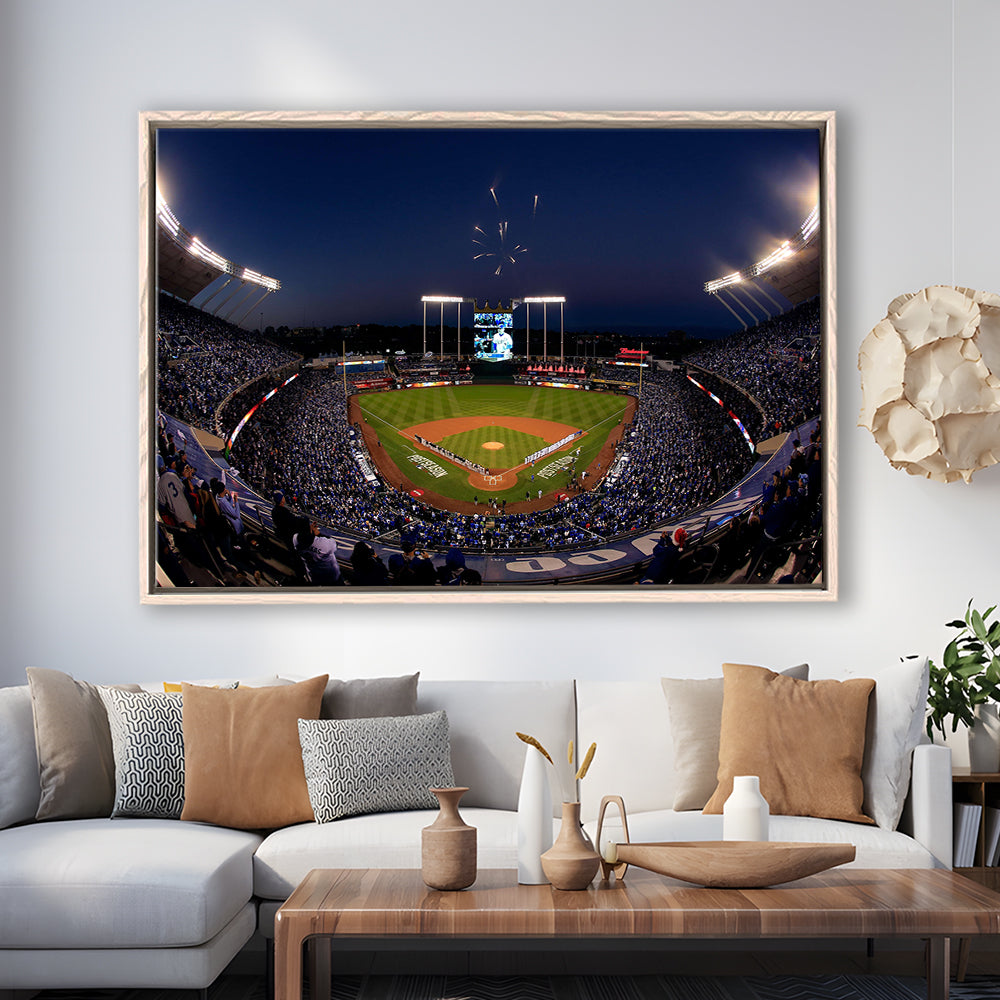 Kauffman Stadium in Missouri, Stadium Canvas, Sport Art, Framed Canvas Print Wall Art, Floating Frame