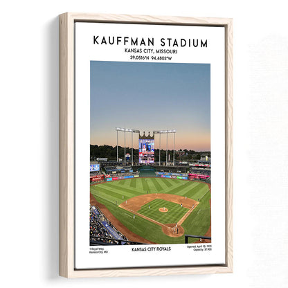 Kauffman Stadium, Kansas City Royals Baseball Stadium Wall Art Print, Framed Canvas Prints Wall Art