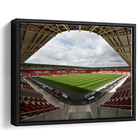 Keepmoat Stadium, Stadium Canvas, Sport Art, Framed Canvas Print Wall Art, Floating Frame
