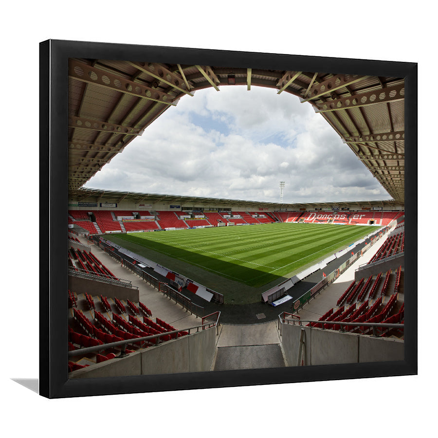 Keepmoat Stadium, Stadium Canvas, Sport Art, Gift for him, Framed Art Print Wall Decor, Picture Framed
