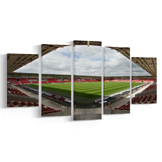 Keepmoat Stadium, Stadium Canvas, Sport Art, Gift for him, 5 Panel, Large Canvas, Canvas Print Wall Art