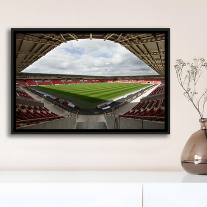 Keepmoat Stadium, Stadium Canvas, Sport Art, Framed Canvas Print Wall Art, Floating Frame