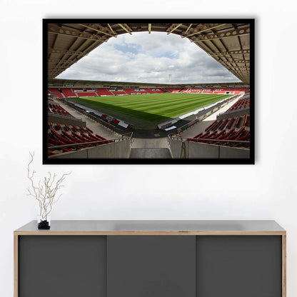 Keepmoat Stadium, Stadium Canvas, Sport Art, Gift for him, Framed Art Print Wall Decor, Picture Framed