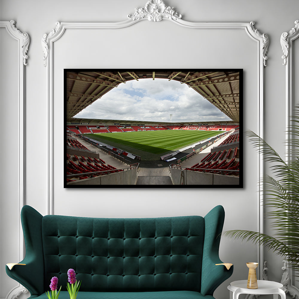 Keepmoat Stadium, Stadium Canvas, Sport Art, Gift for him, Framed Art Print Wall Decor, Picture Framed