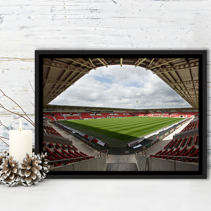 Keepmoat Stadium, Stadium Canvas, Sport Art, Framed Canvas Print Wall Art, Floating Frame