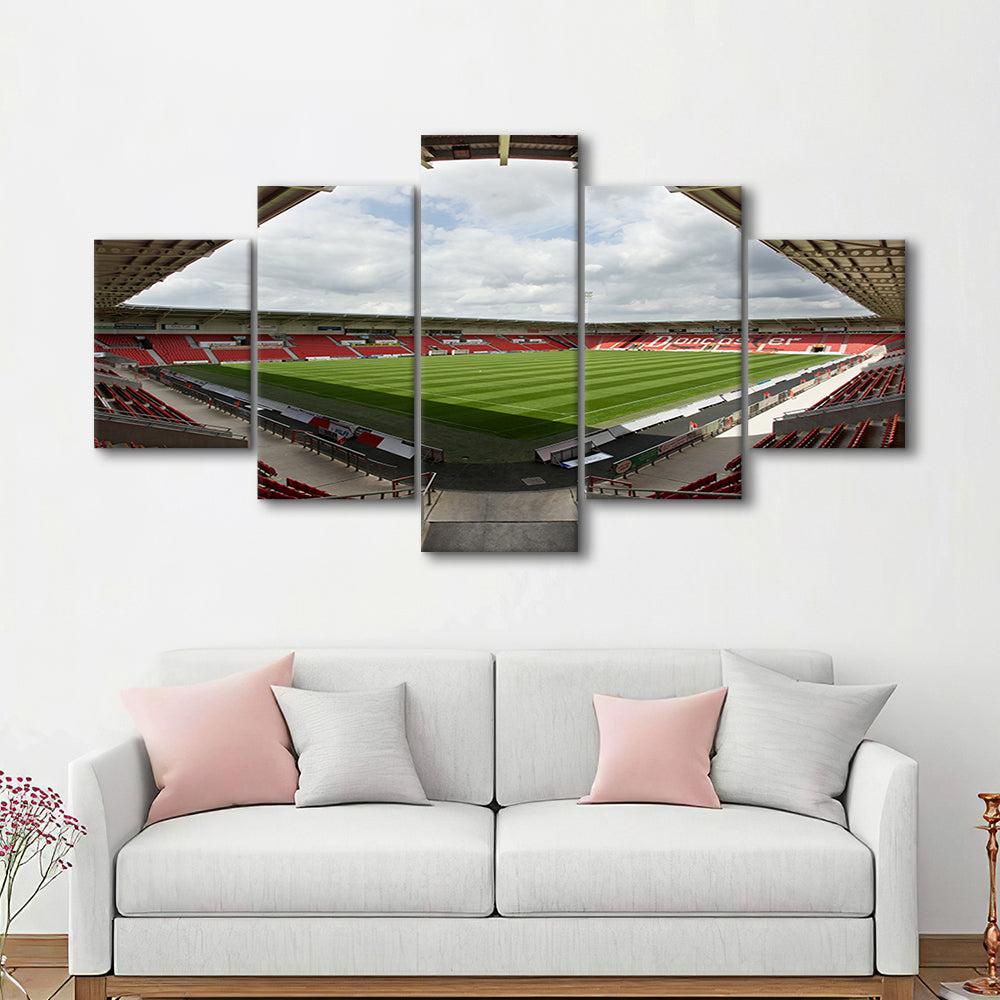 Keepmoat Stadium, Stadium Canvas, Sport Art, Gift for him, 5 Panel, Large Canvas, Canvas Print Wall Art
