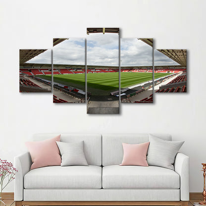 Keepmoat Stadium, Stadium Canvas, Sport Art, Gift for him, 5 Panel, Large Canvas, Canvas Print Wall Art