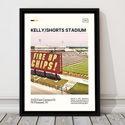 Kelly Shorts Stadium Print, Stadium Canvas Art, Man Cave Gift, Floating Framed Canvas Print Wall Art