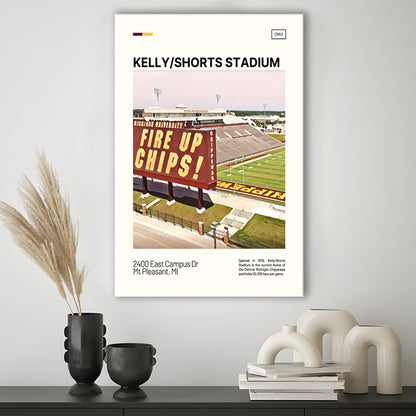Kelly Shorts Stadium Print, Stadium Canvas Art, Fan Gifts, Sport Art, Canvas Print Wall Art
