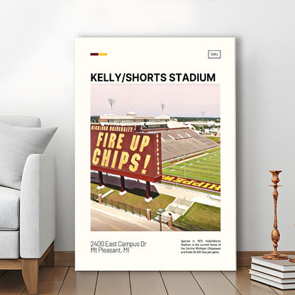 Kelly Shorts Stadium Print, Stadium Canvas Art, Fan Gifts, Sport Art, Canvas Print Wall Art