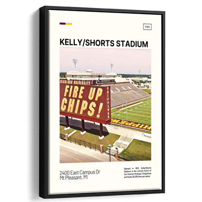 Kelly Shorts Stadium Print, Stadium Canvas Art, Man Cave Gift, Floating Framed Canvas Print Wall Art