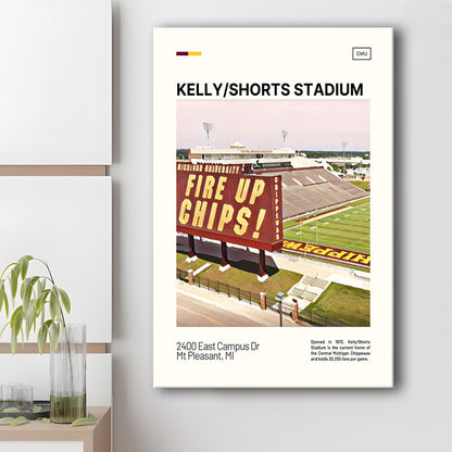 Kelly Shorts Stadium Print, Stadium Canvas Art, Fan Gifts, Sport Art, Canvas Print Wall Art