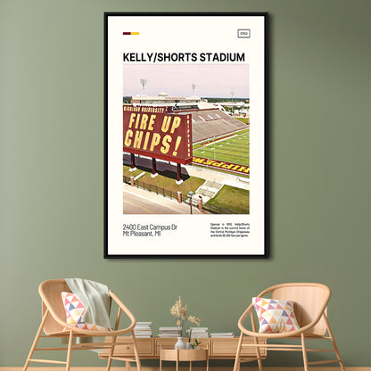 Kelly Shorts Stadium Print, Stadium Canvas Art, Man Cave Gift, Floating Framed Canvas Print Wall Art