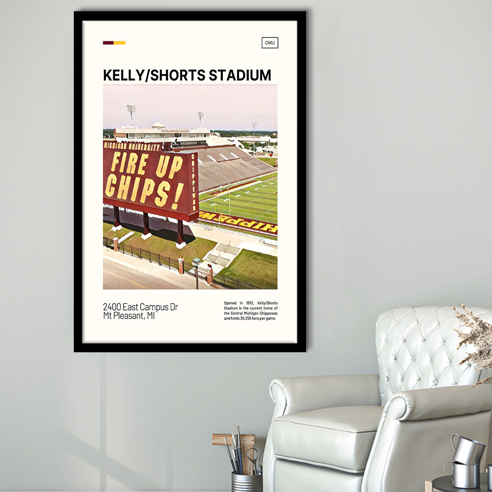 Kelly Shorts Stadium Print, Stadium Art, Gifts for him, Sport Art, Framed Art Print Wall Decor