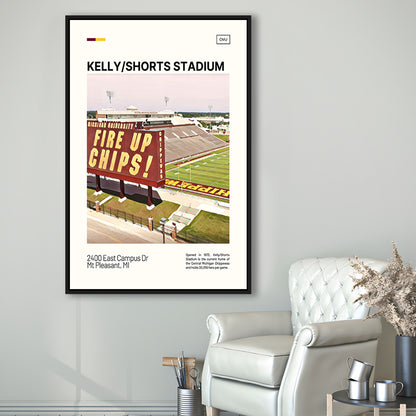 Kelly Shorts Stadium Print, Stadium Canvas Art, Man Cave Gift, Floating Framed Canvas Print Wall Art