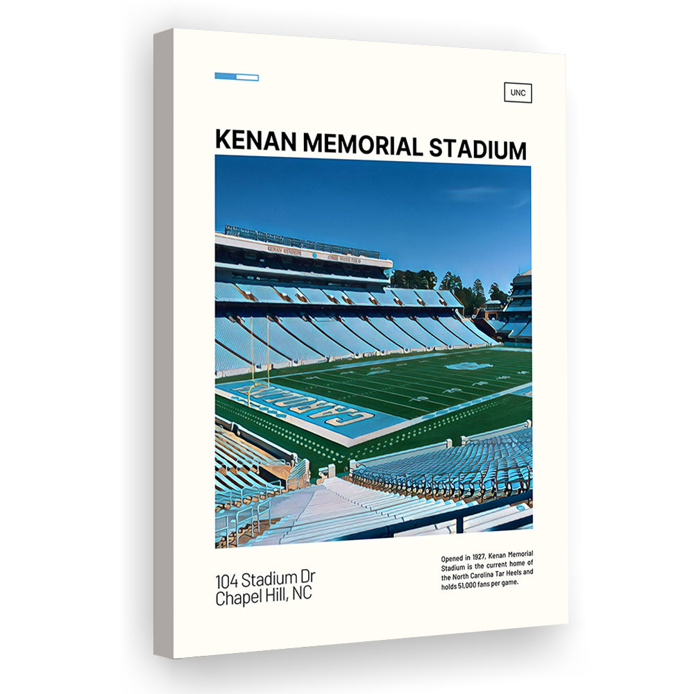 Kenan Memorial Stadium Print, North Carolina Tar Heels Stadium Canvas Art, Fan Gifts, Sport Art, Canvas Print Wall Art