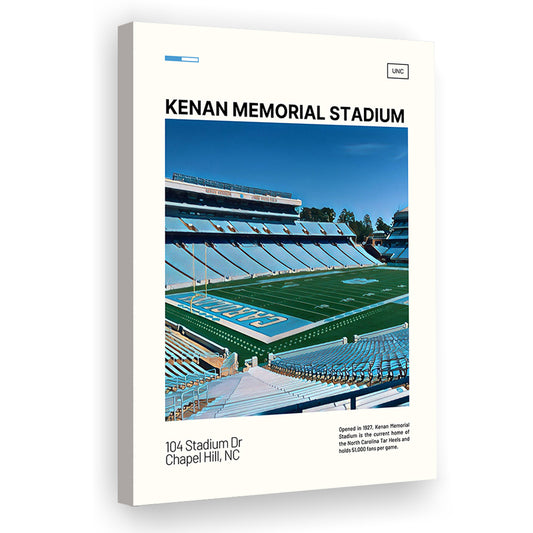 Kenan Memorial Stadium Print, North Carolina Tar Heels Stadium Canvas Art, Fan Gifts, Sport Art, Canvas Print Wall Art