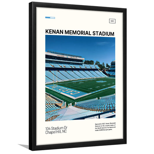 Kenan Memorial Stadium Print, North Carolina Tar Heels Stadium Art, Gifts for him, Sport Art, Framed Art Print Wall Decor