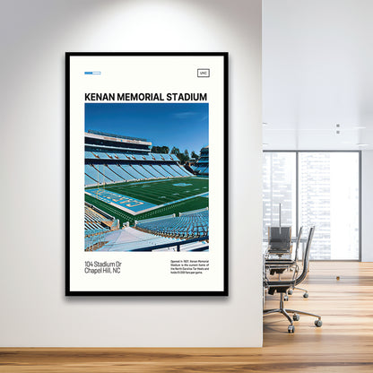 Kenan Memorial Stadium Print, North Carolina Tar Heels Stadium Art, Gifts for him, Sport Art, Framed Art Print Wall Decor