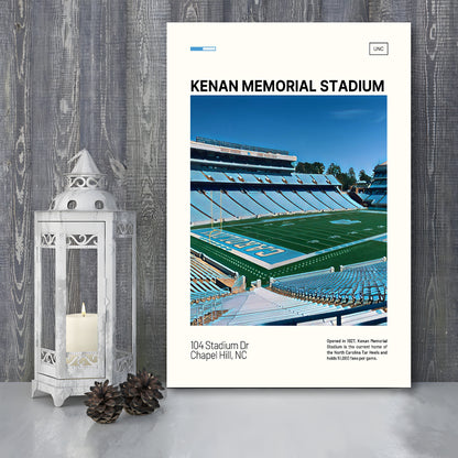 Kenan Memorial Stadium Print, North Carolina Tar Heels Stadium Canvas Art, Fan Gifts, Sport Art, Canvas Print Wall Art