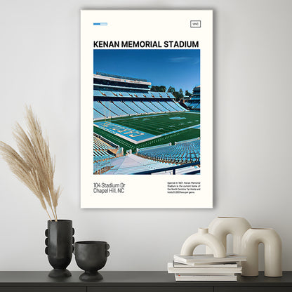 Kenan Memorial Stadium Print, North Carolina Tar Heels Stadium Canvas Art, Fan Gifts, Sport Art, Canvas Print Wall Art