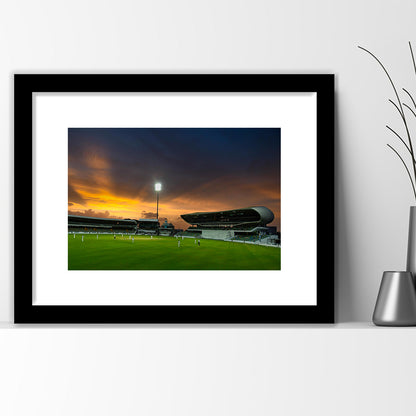 Kensington Oval, Stadium Canvas, Sport Art, Gift for him, White Border Framed Art Print Wall Decor