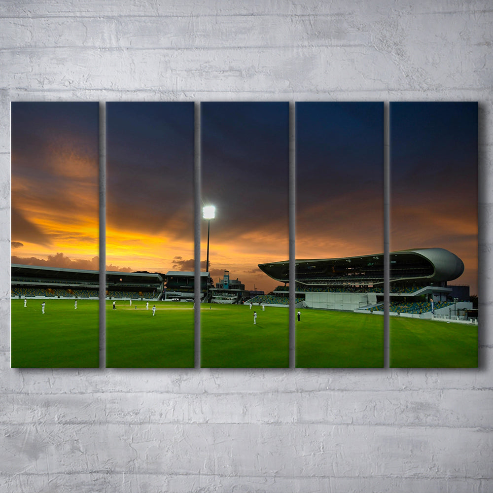 Kensington Oval, Stadium Canvas, Sport Art, 5 Panel B, Extra Large Canvas, Canvas Print Wall Art