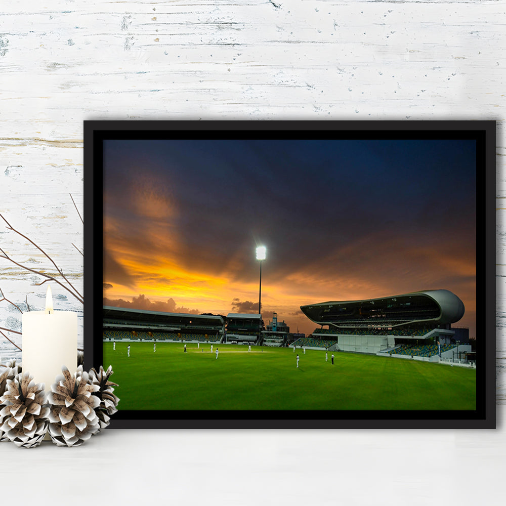 Kensington Oval, Stadium Canvas, Sport Art, Framed Canvas Print Wall Art, Floating Frame