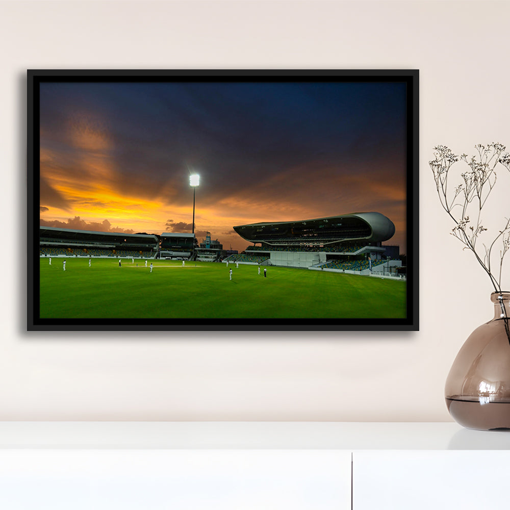 Kensington Oval, Stadium Canvas, Sport Art, Framed Canvas Print Wall Art, Floating Frame