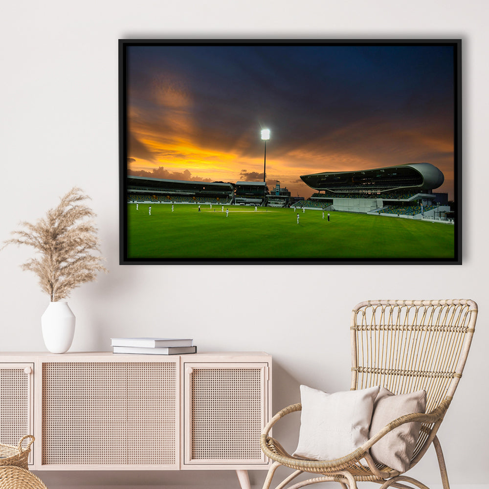 Kensington Oval, Stadium Canvas, Sport Art, Framed Canvas Print Wall Art, Floating Frame