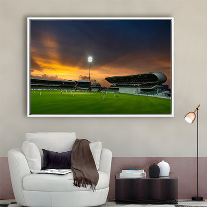 Kensington Oval, Stadium Canvas, Sport Art, Framed Canvas Print Wall Art, Floating Frame