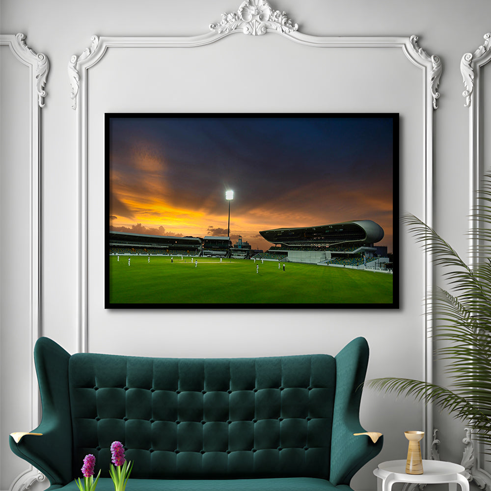 Kensington Oval, Stadium Canvas, Sport Art, Gift for him, Framed Art Print Wall Decor, Picture Framed