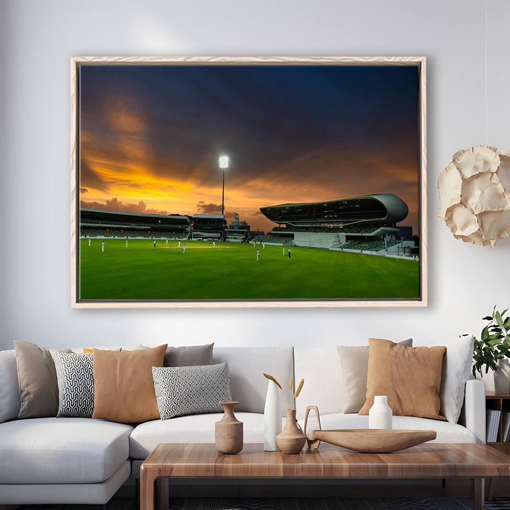 Kensington Oval, Stadium Canvas, Sport Art, Framed Canvas Print Wall Art, Floating Frame