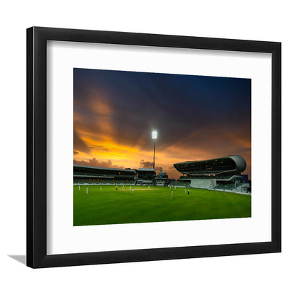 Kensington Oval, Stadium Canvas, Sport Art, Gift for him, White Border Framed Art Print Wall Decor