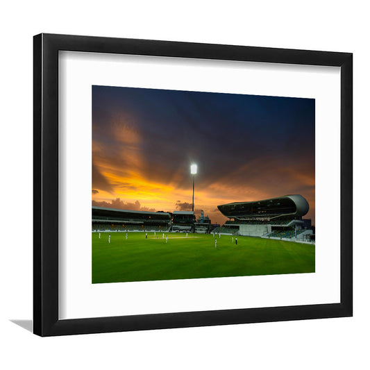 Kensington Oval, Stadium Canvas, Sport Art, Gift for him, White Border Framed Art Print Wall Decor