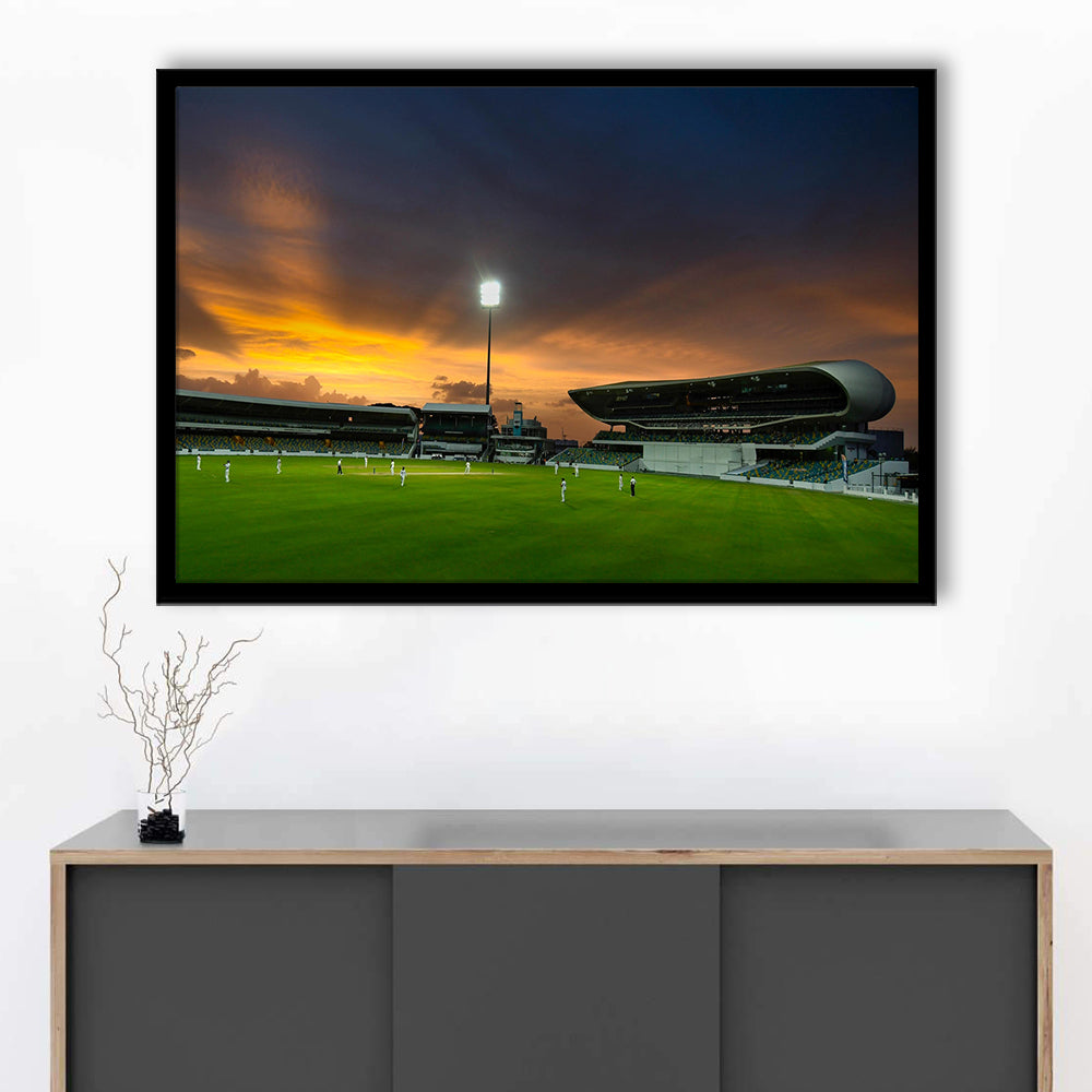 Kensington Oval, Stadium Canvas, Sport Art, Gift for him, Framed Art Print Wall Decor, Picture Framed