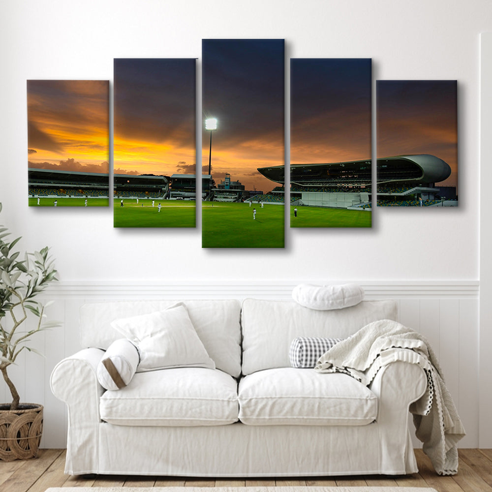 Kensington Oval, Stadium Canvas, Sport Art, Gift for him, 5 Panel, Large Canvas, Canvas Print Wall Art