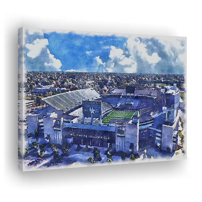 Kentucky Wildcats, Kroger Field Painting Watercolor, Sport Art, Gifts for him, Canvas Print Wall Art