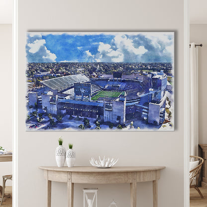 Kentucky Wildcats, Kroger Field Painting Watercolor, Sport Art, Gifts for him, Canvas Print Wall Art