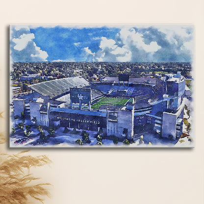 Kentucky Wildcats, Kroger Field Painting Watercolor, Sport Art, Gifts for him, Canvas Print Wall Art