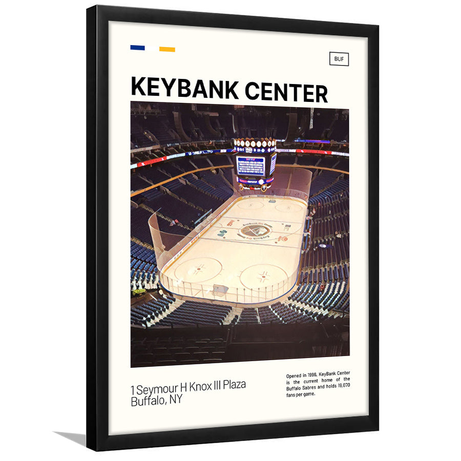 KeyBank Center Print, Buffalo Sabres Stadium Art, Gifts for him, Sport Art, Framed Art Print Wall Decor