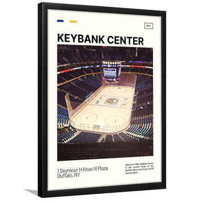 KeyBank Center Print, Buffalo Sabres Stadium Art, Gifts for him, Sport Art, Framed Art Print Wall Decor