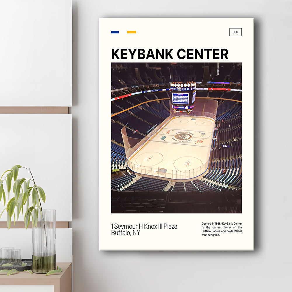 KeyBank Center Print, Buffalo Sabres Stadium Canvas Art, Fan Gifts, Sport Art, Canvas Print Wall Art