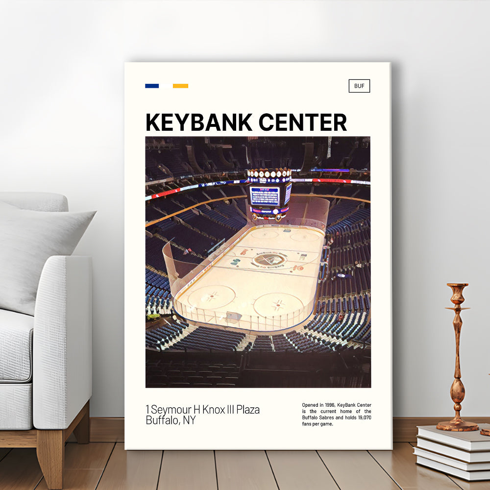 KeyBank Center Print, Buffalo Sabres Stadium Canvas Art, Fan Gifts, Sport Art, Canvas Print Wall Art