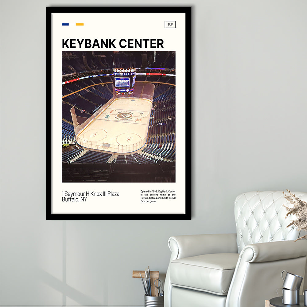 KeyBank Center Print, Buffalo Sabres Stadium Art, Gifts for him, Sport Art, Framed Art Print Wall Decor