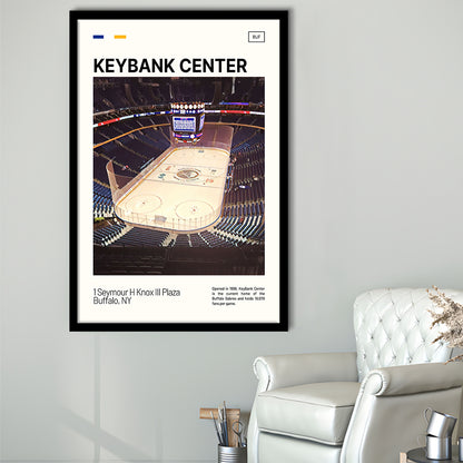 KeyBank Center Print, Buffalo Sabres Stadium Art, Gifts for him, Sport Art, Framed Art Print Wall Decor