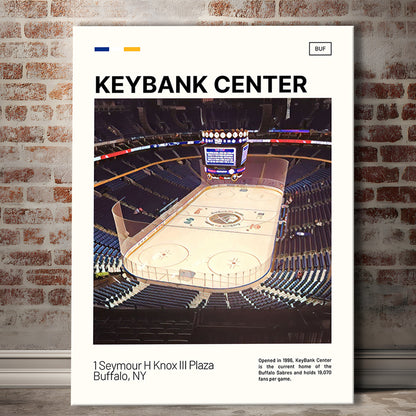 KeyBank Center Print, Buffalo Sabres Stadium Canvas Art, Fan Gifts, Sport Art, Canvas Print Wall Art