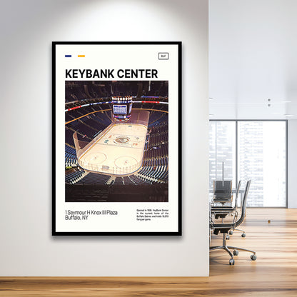 KeyBank Center Print, Buffalo Sabres Stadium Art, Gifts for him, Sport Art, Framed Art Print Wall Decor