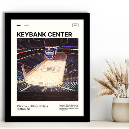 KeyBank Center Print, Buffalo Sabres Stadium Art, Gifts for him, Sport Art, Framed Art Print Wall Decor